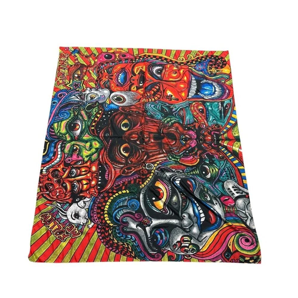 TRIPPY PSYCHEDELIC ACID POSTER ABSTRACT EYES WIERD WALL ART PRINT Tapestry